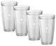 Kraftware Double Wall Tall Glasses, Compass Point, 22 oz, Set of 4
