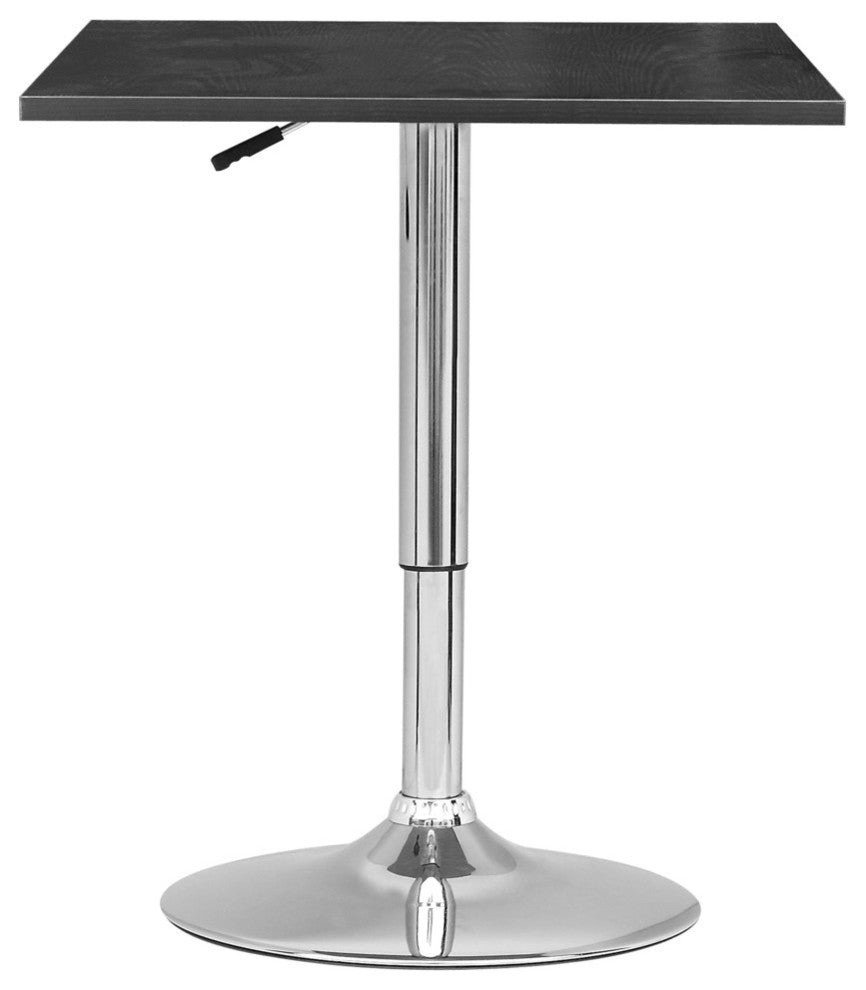 CorLiving Maya Black Engineered Wood Square Adjustable Height Swivel Pub Table