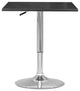 CorLiving Maya Black Engineered Wood Square Adjustable Height Swivel Pub Table