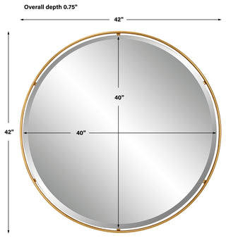 Uttermost Canillo Gold Round Mirror