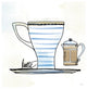 "Good Brew VIII" Digital Paper Print by Sue Schlabach, 26"x26"