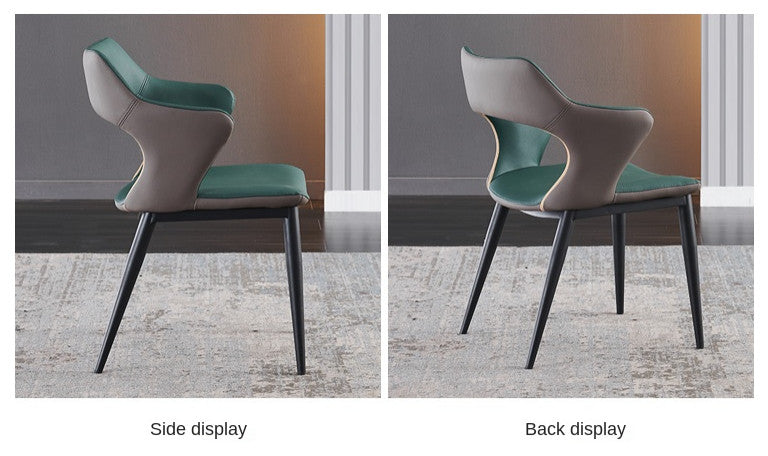 Modern Minimalist Red Backrest Desk Chair, Green