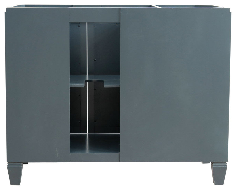 43" Single Vanity, Dark Gray Finish With Black Galaxy