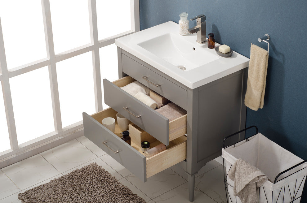 Mason 30" Single Sink Vanity, Gray