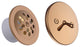 Bathtub Shower Drain Brass Tubing, Trip Lever Overflow Assembly, Rose Gold