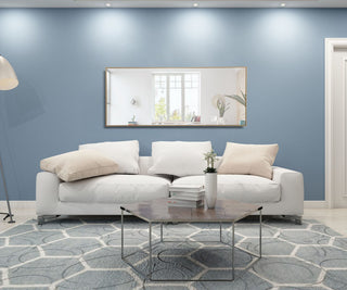 Metal Frame Rectangle Mirror 30" Brass