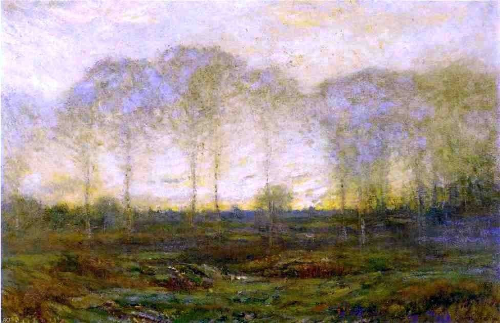 Dwight W Tryon Dawn, May, Gallery Wrapped Canvas Print, 18"x27"