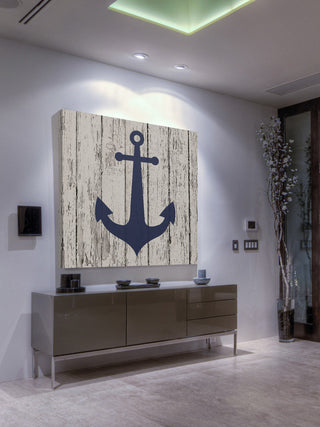 "Blue Anchor" Painting Print on Wrapped Canvas