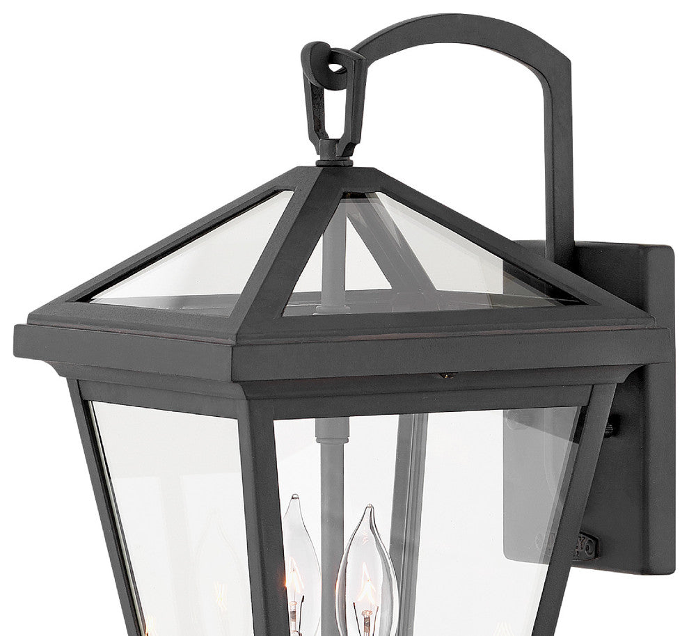 Hinkley Alford Place 14" Small Outdoor Wall Mount Lantern, Museum Black