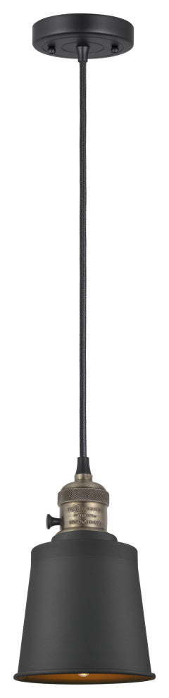 INNOVATIONS 201CSW-BAB-M9-BK-LED 1-Light Mini Pendant Black Antique Brass