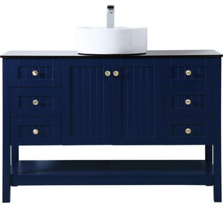 Stylish 48" Blue Bathroom Vanity