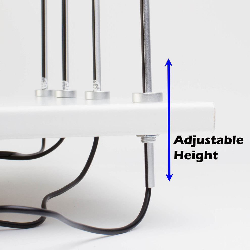 Jewelry Showcase LED Stem Pole Light Module FY-45 Silver 6000K, Set of 2