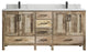 Malibu Mango 72 Double Sink Bath Vanity in Natural 1.5" Calacatta Laza