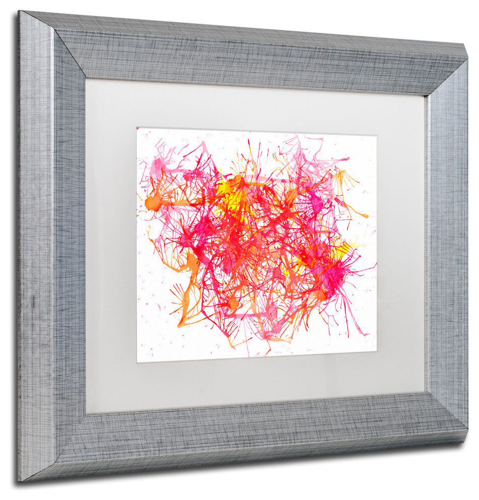 Hello Angel ''Splatters 2'' Art, Silver Frame, White Mat, 14x11