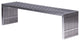 LeisureMod Eldert Gridiron 59" Stainless Steel Bench, Brushed