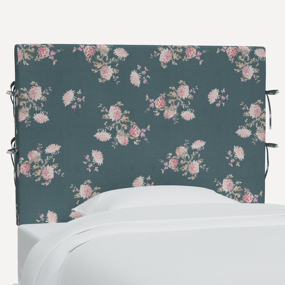 Rachel Ashwell Slipcover Headboard Dancing Dahlia Emerald, Full