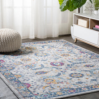 Izil Modern Persian Light Gray/Blue 3'x5' Area Rug