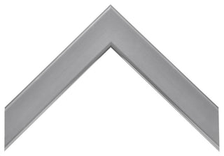 Ellis Framed Wall Mirror, Brushed Chrome, 26"x38"