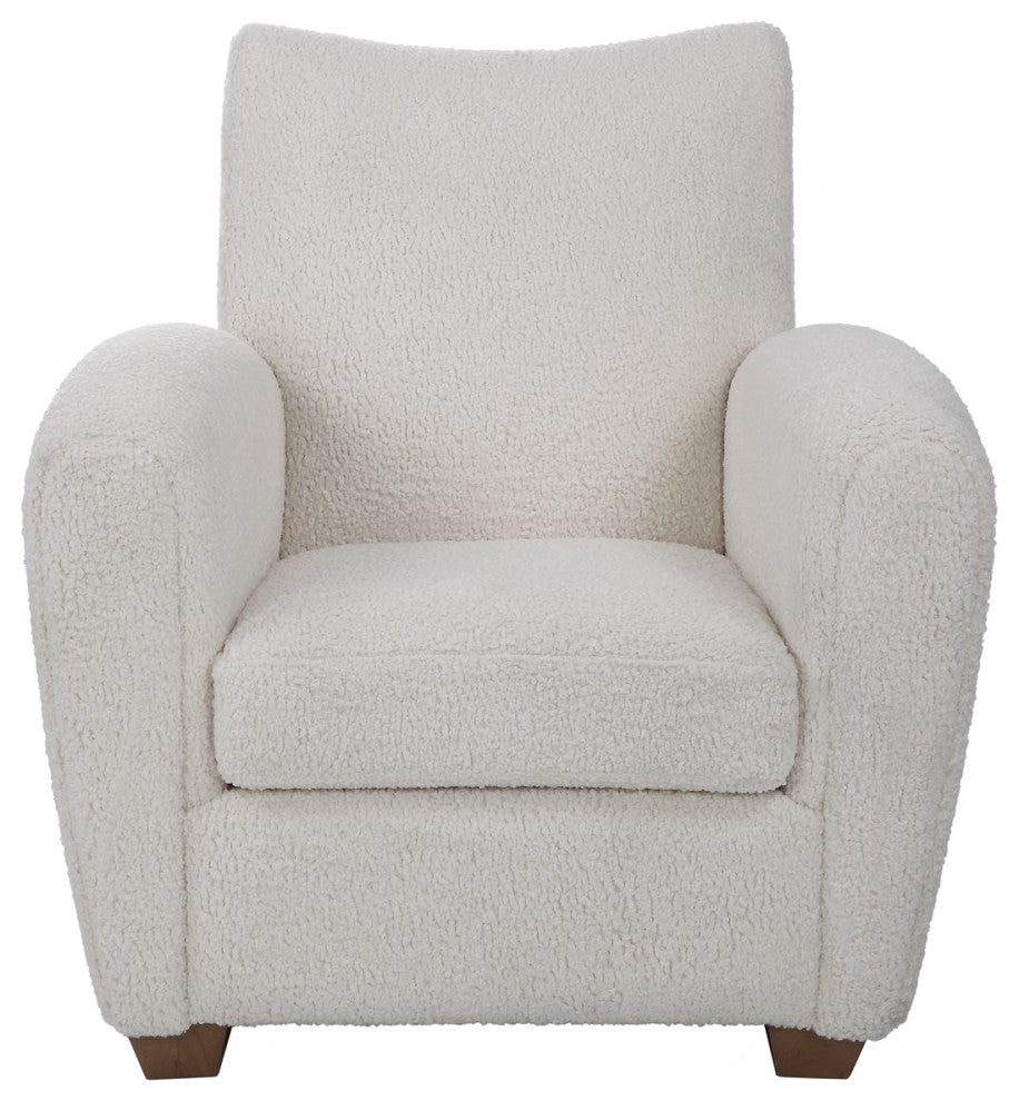Uttermost Teddy White Shearling Accent Chair 23682