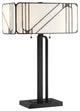 Tulani Table Lamp in Antique Black Tiffany Glass Shade E27 A 60Wx2