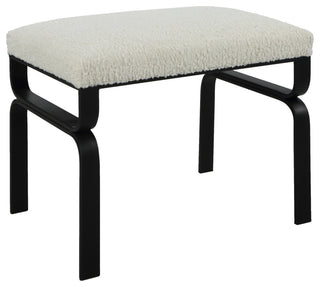 Uttermost 23749 Diverge 23"W Bench - Black / White