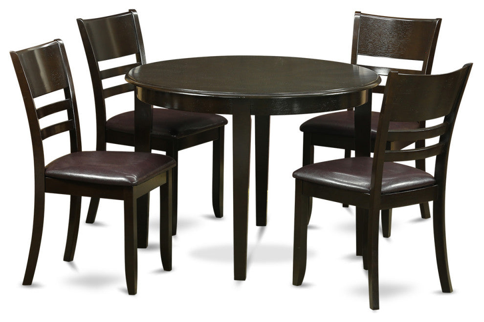 Boly5-Cap-Lc, 5-Piece Small Table Set, Dining Nook and 4 Chairs