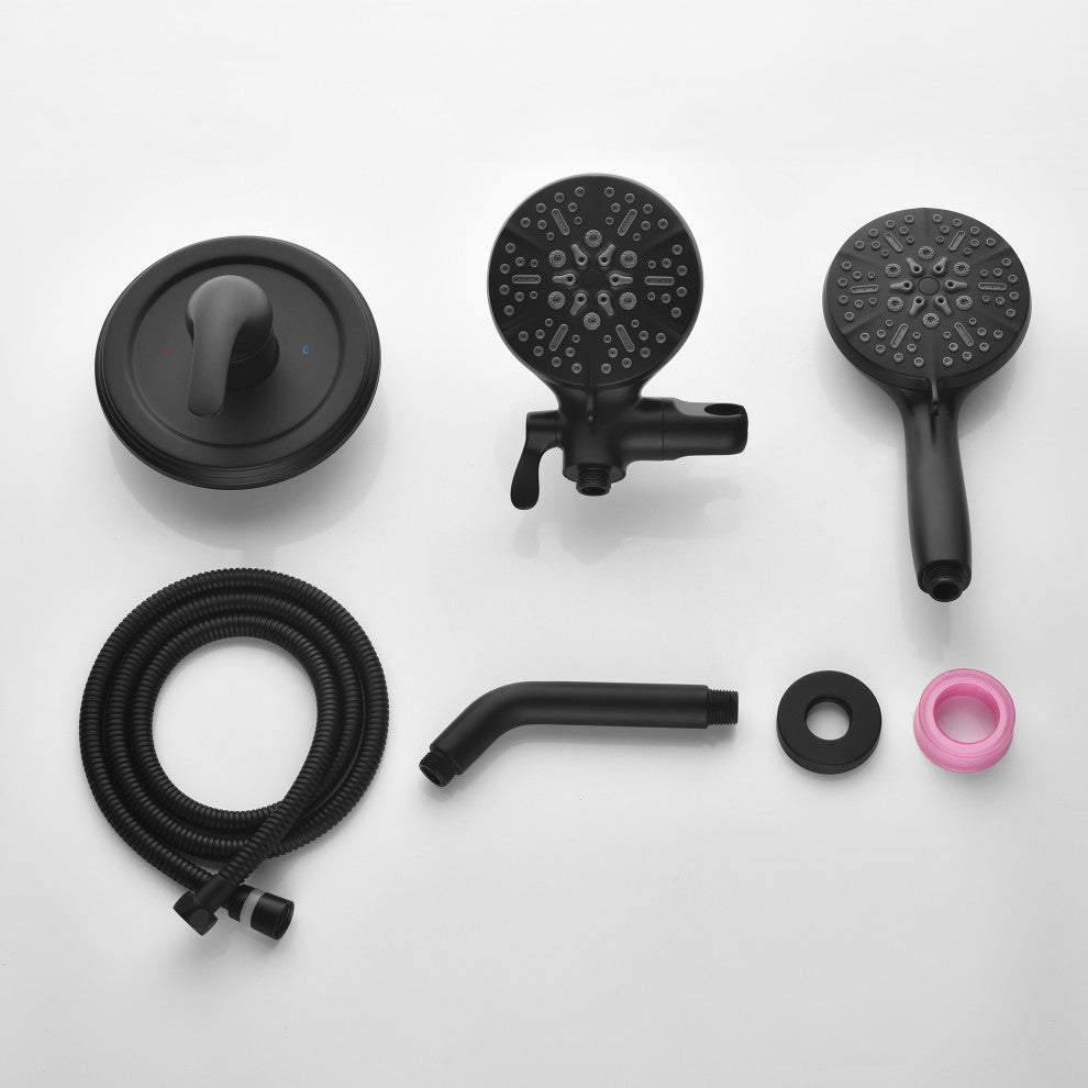 Multi Function Dual Shower Heads and Tub Faucet, Without Tub Spout