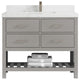 Willow Collections Parker Vanity, Gray, Empira White Quartz, 42"