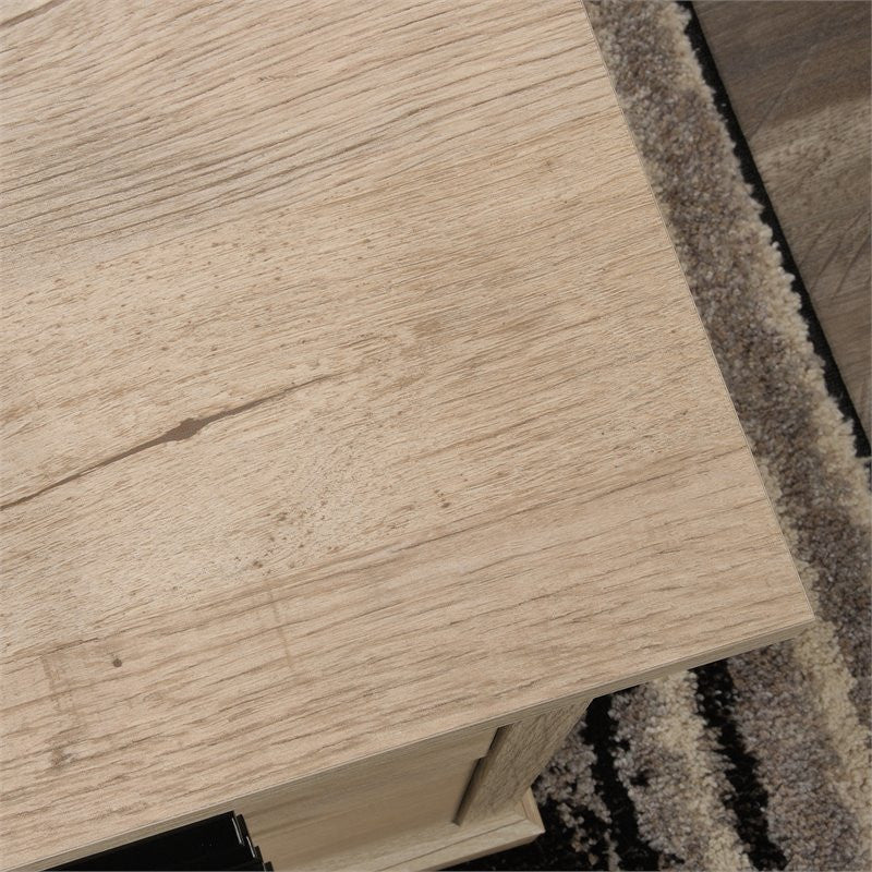 Sauder Aspen Post Engineered Wood Executive Desk in Prime Oak