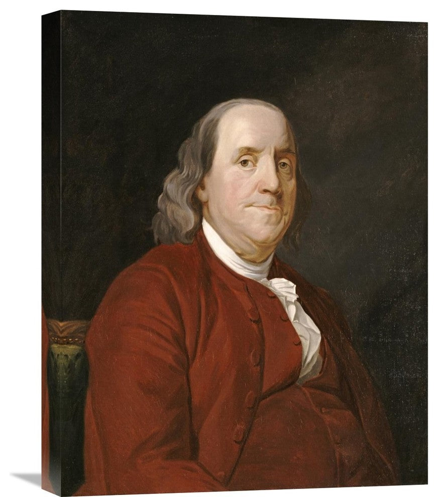 "Benjamin Franklin" Stretched Canvas Giclee by Joseph Wright, 17"x22"