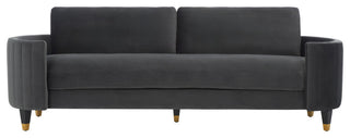 Safavieh Winford Velvet Sofa, Mouse