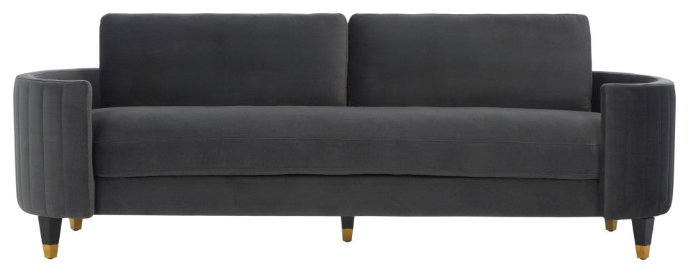 Safavieh Winford Velvet Sofa, Mouse