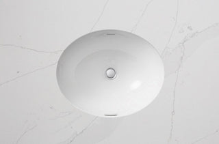 Perfect Under-Mount Basin, Soft Oval With Overflow, Glazed