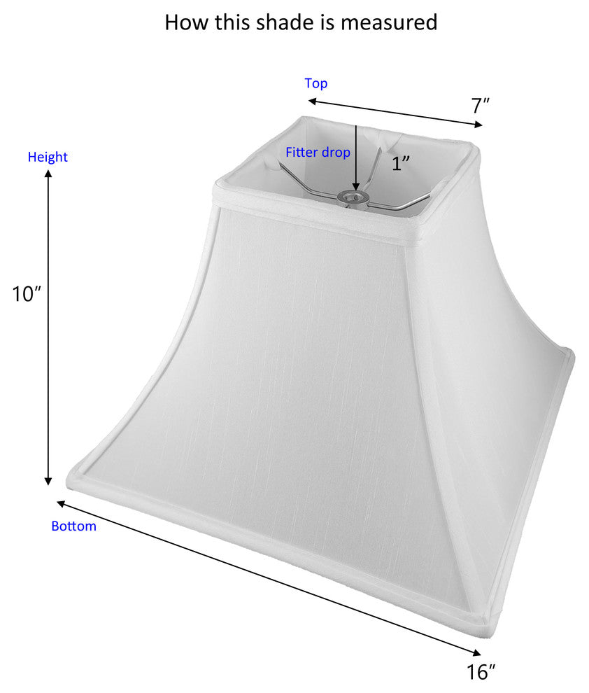 Hansen Square Bell Lampshade, 16"x7"x10"
