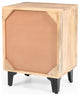 GDF Studio Vintage Hand-Crafted Line Wood Nightstand with Drawer, Natural