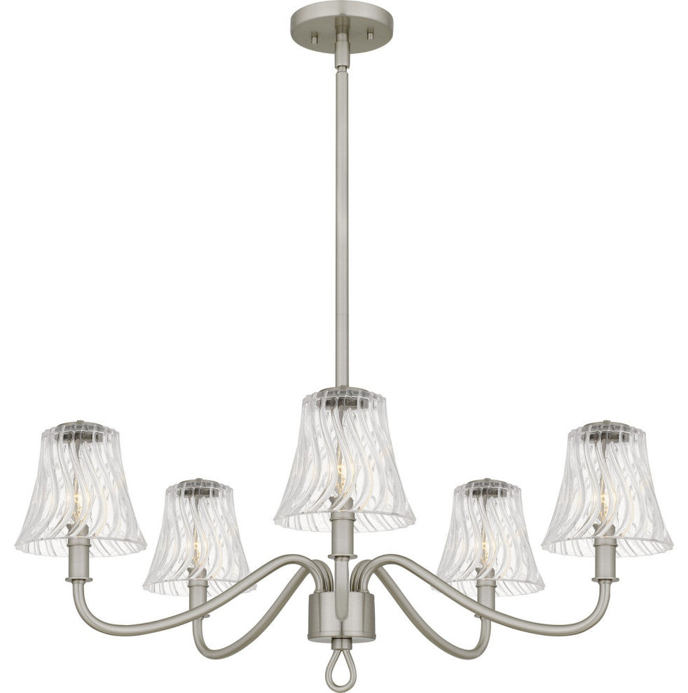McKinney Five Light Chandelier in Brushed Nickel