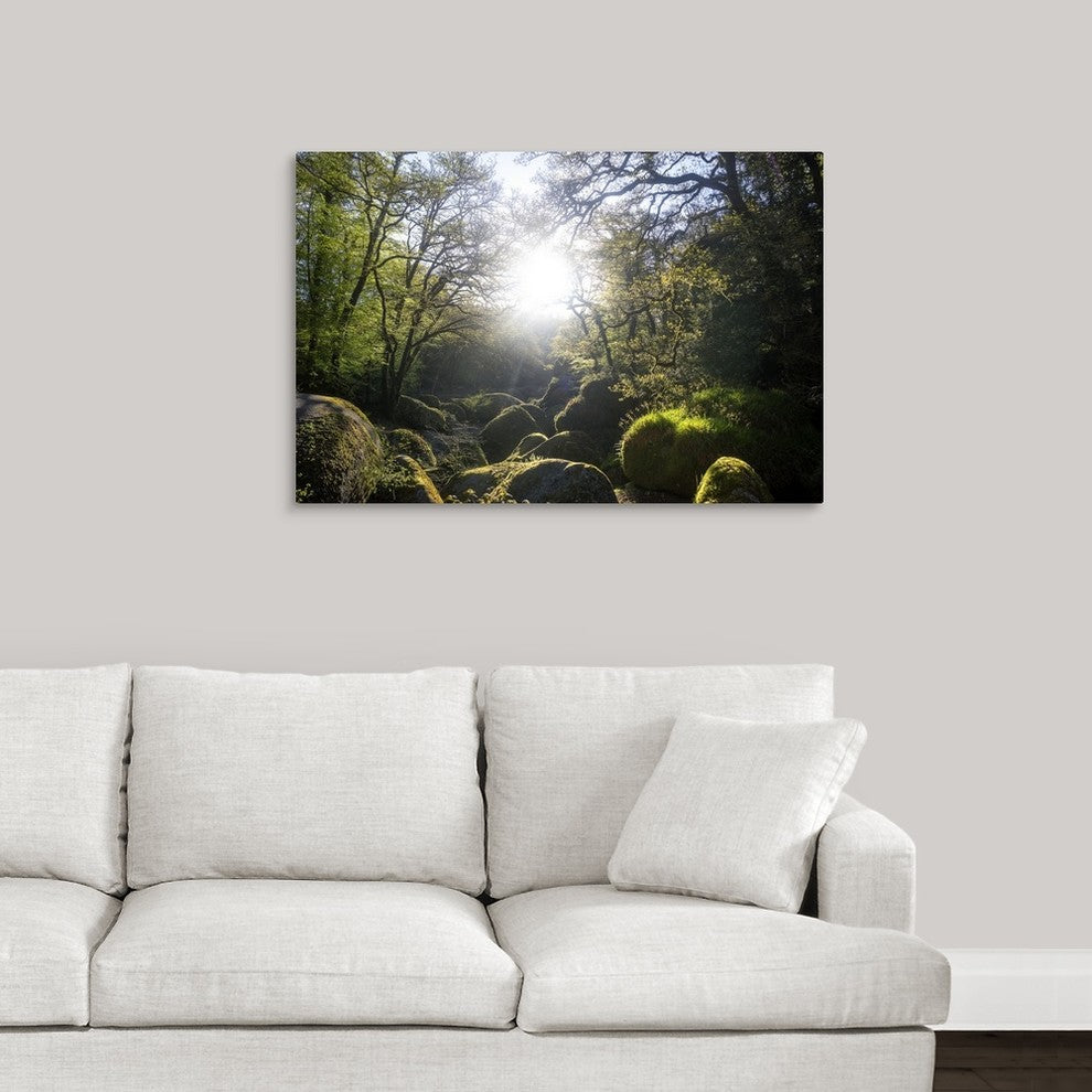 "Le chaos de Huelgoat en Bretagne" Wrapped Canvas Art Print, 36"x24"x1.5"