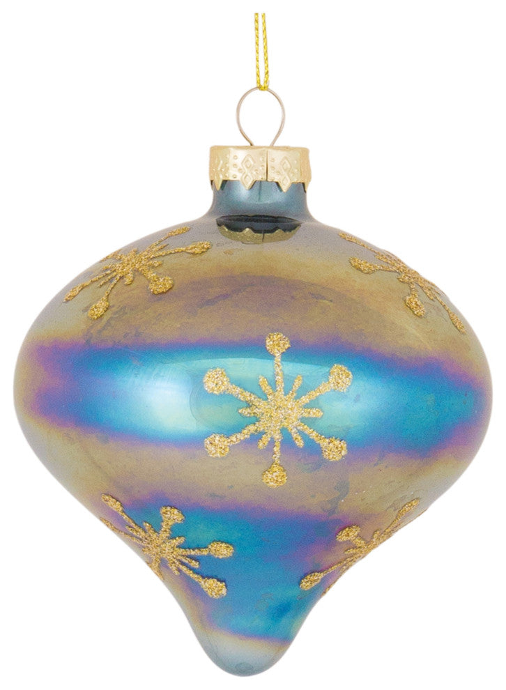Irredescent Glass Snowflake Ornament, 6-Piece Set