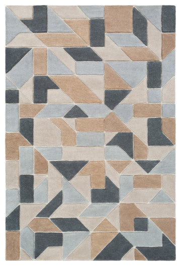 Surya Vernier VRN-1014 2'x3' Rug, Tan/Light Gray/Khaki/Cream