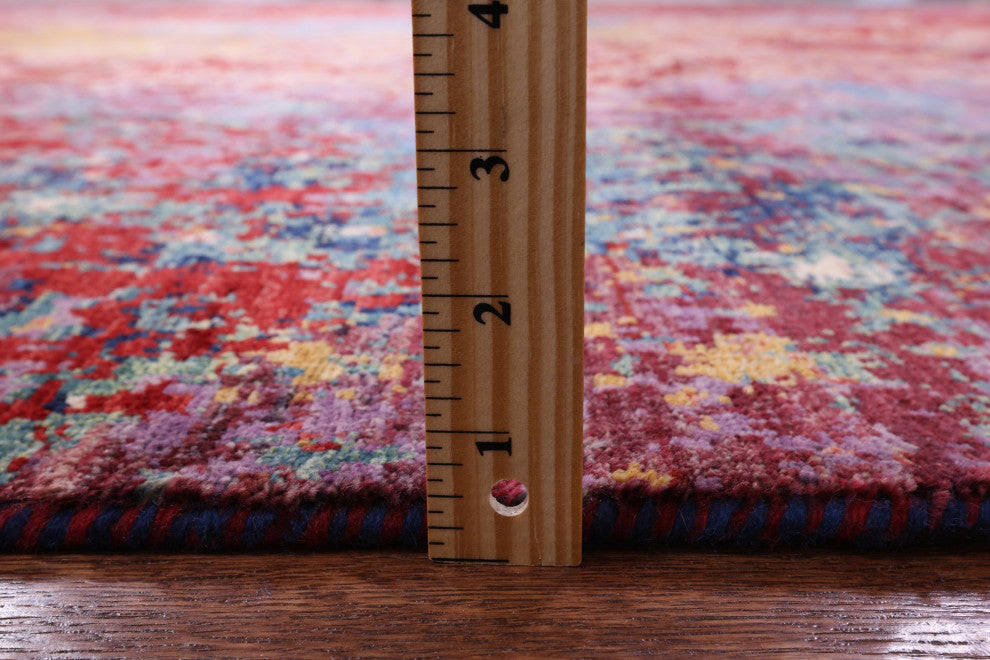 9' 9" X 13' 7" Modern Hand Knotted Wool Rug Q9752
