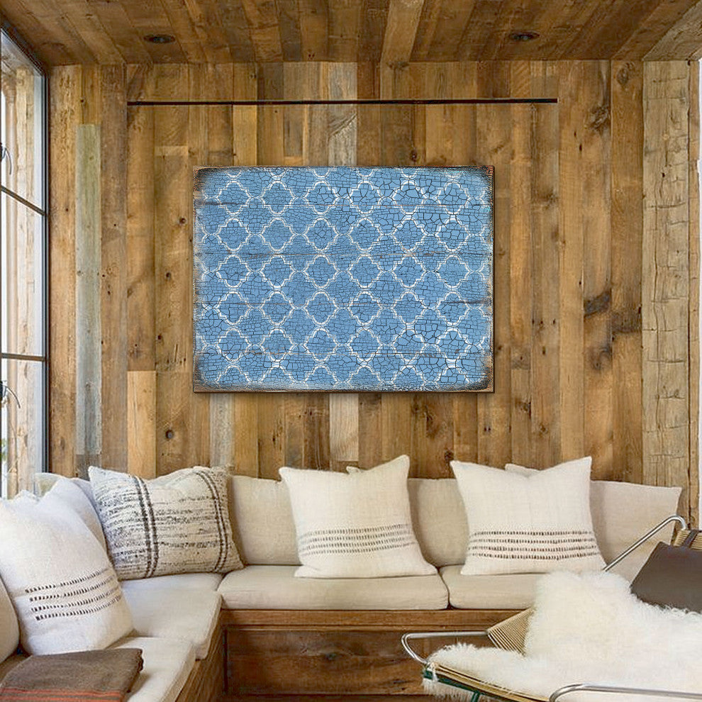 Decorative Pattern Wooden Block, 18"x12"
