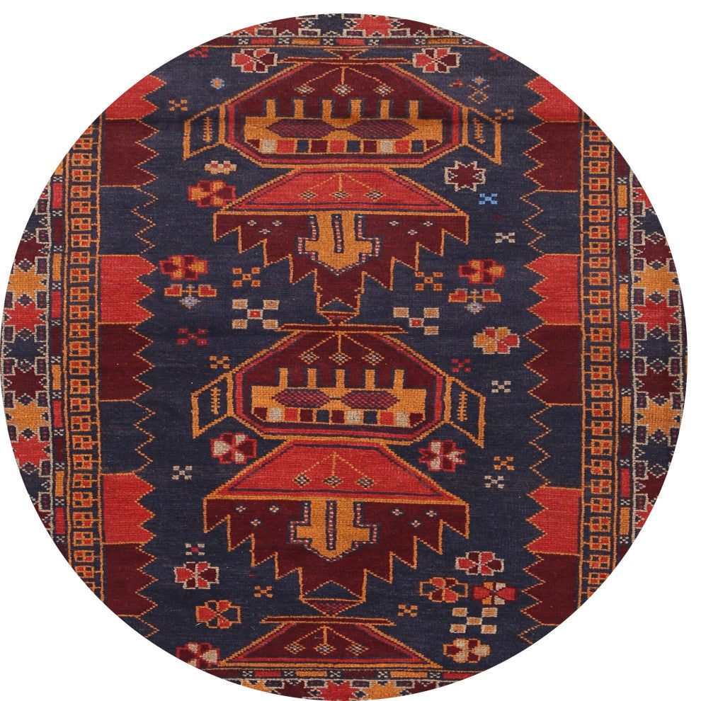 Ahgly Company Indoor Round Traditional Area Rugs, 4' Round