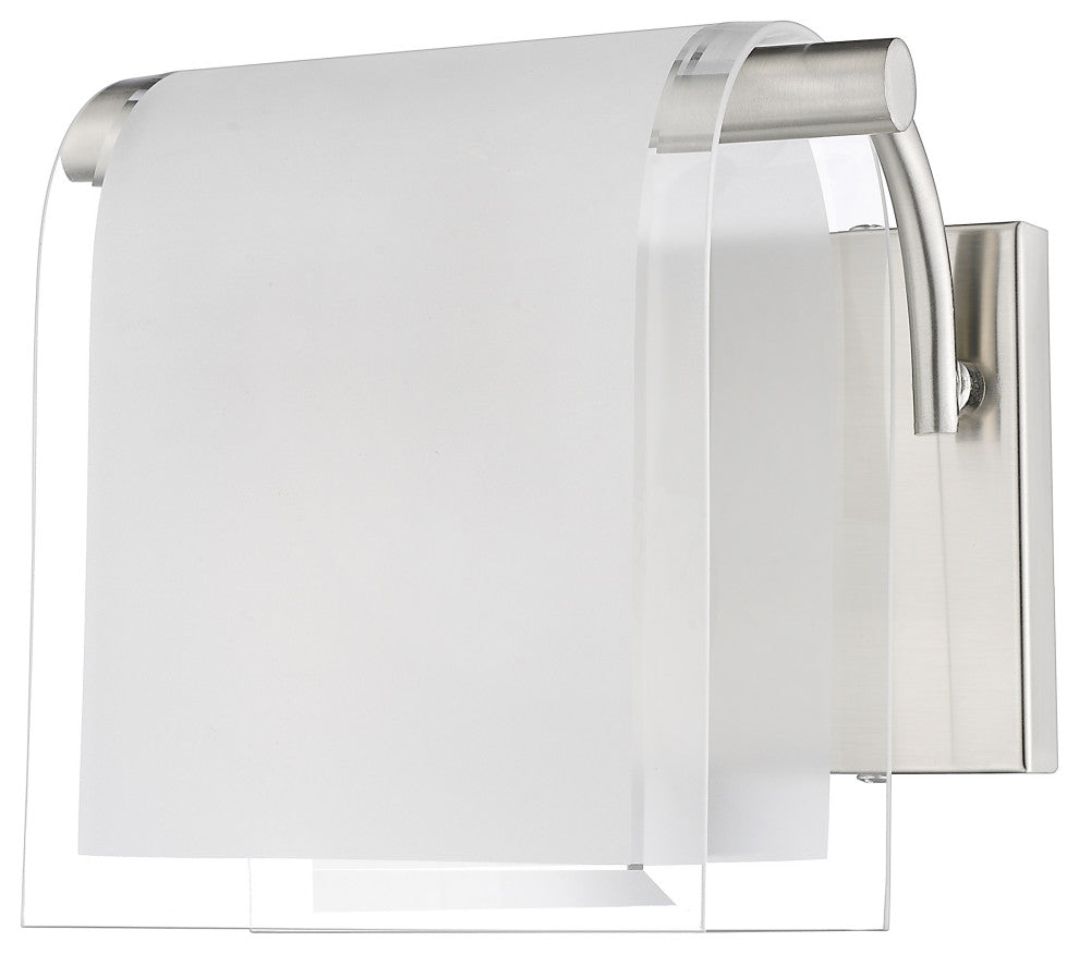 Zlite 169-1S-BN 1-Light Wall Sconce, Clear Beveled