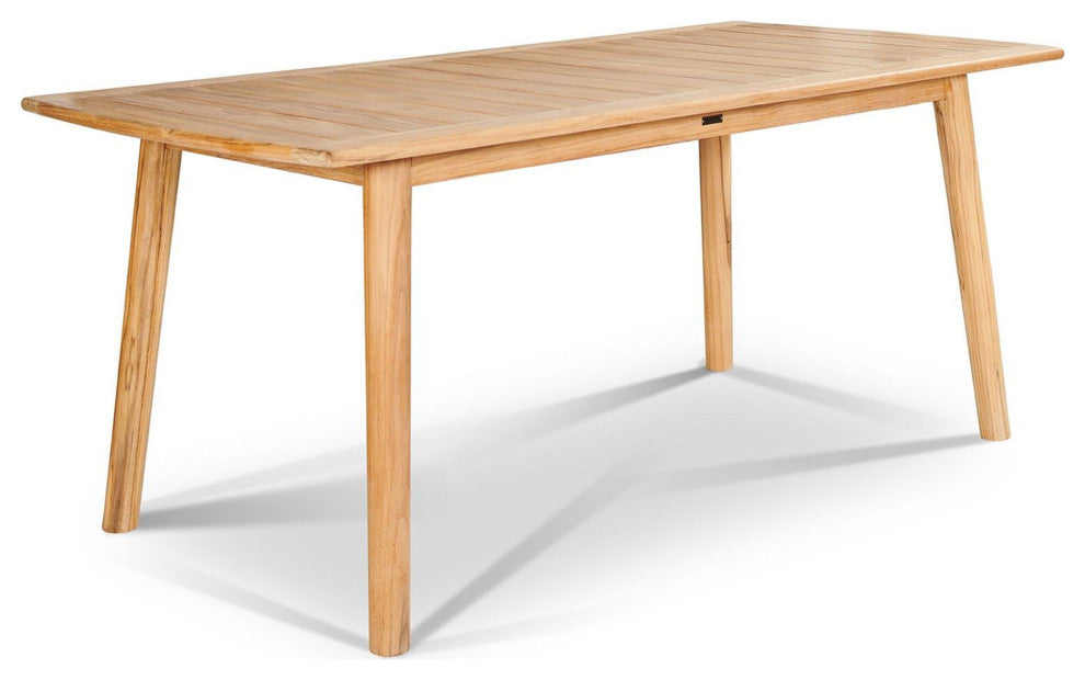 Modurn 5-Piece Rectangular Teak Outdoor Dining Set with Stacking Armchairs