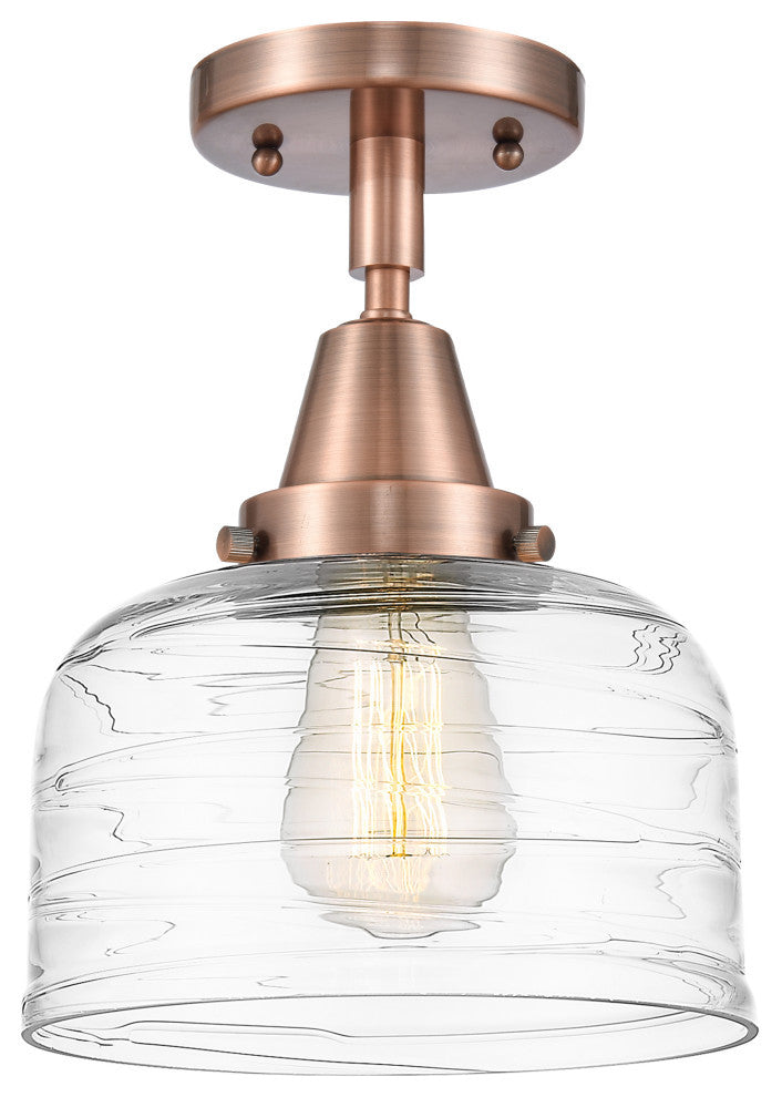 Innovations 447-1C-SN-G713-LED 1-Light Flush Mount, Antique Copper