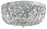 Richmond 3-Light Clear Hand Cut Chrome Flush Mount II