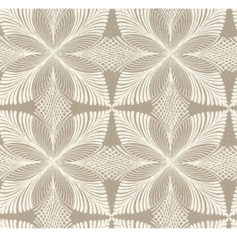 Tan Metallic Roulettes Wallpaper