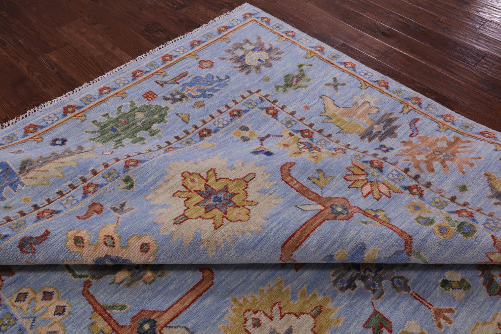 Turkish Oushak Hand-Knotted Wool Rug 9' 0" X 12' 3" - Q15418
