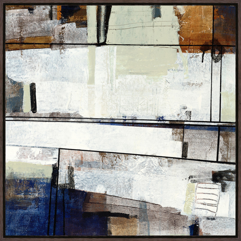 SCrackle Finishabble IV, 25.25"x25.25", Espresso Natural Wood Gallery Floater