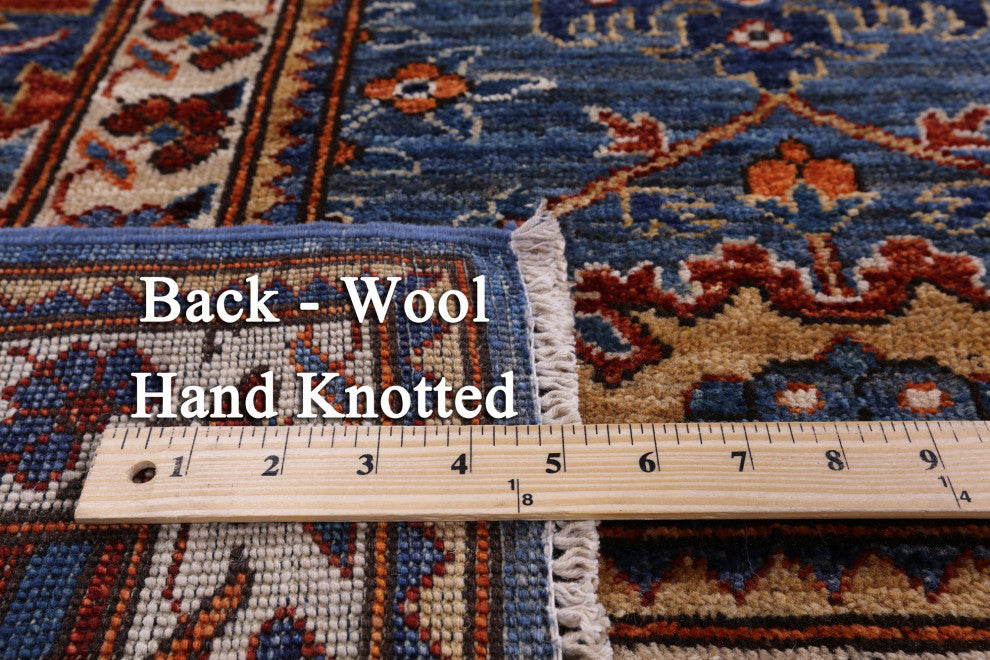 Persian Fine Serapi Hand-Knotted Wool Rug 9' 2" X 11' 9" - Q9941